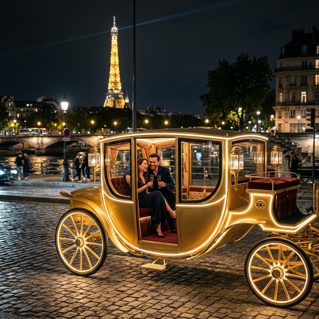 Routes electric carriage in paris night 202604301434
